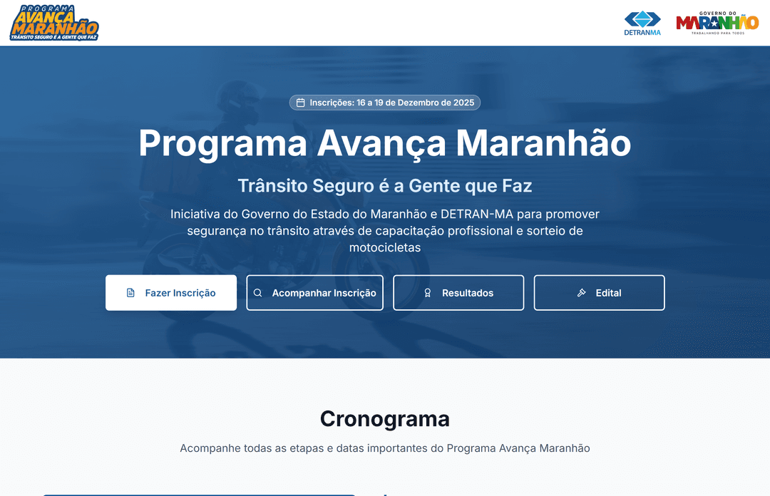 Portal Avança Maranhão (DETRAN-MA)